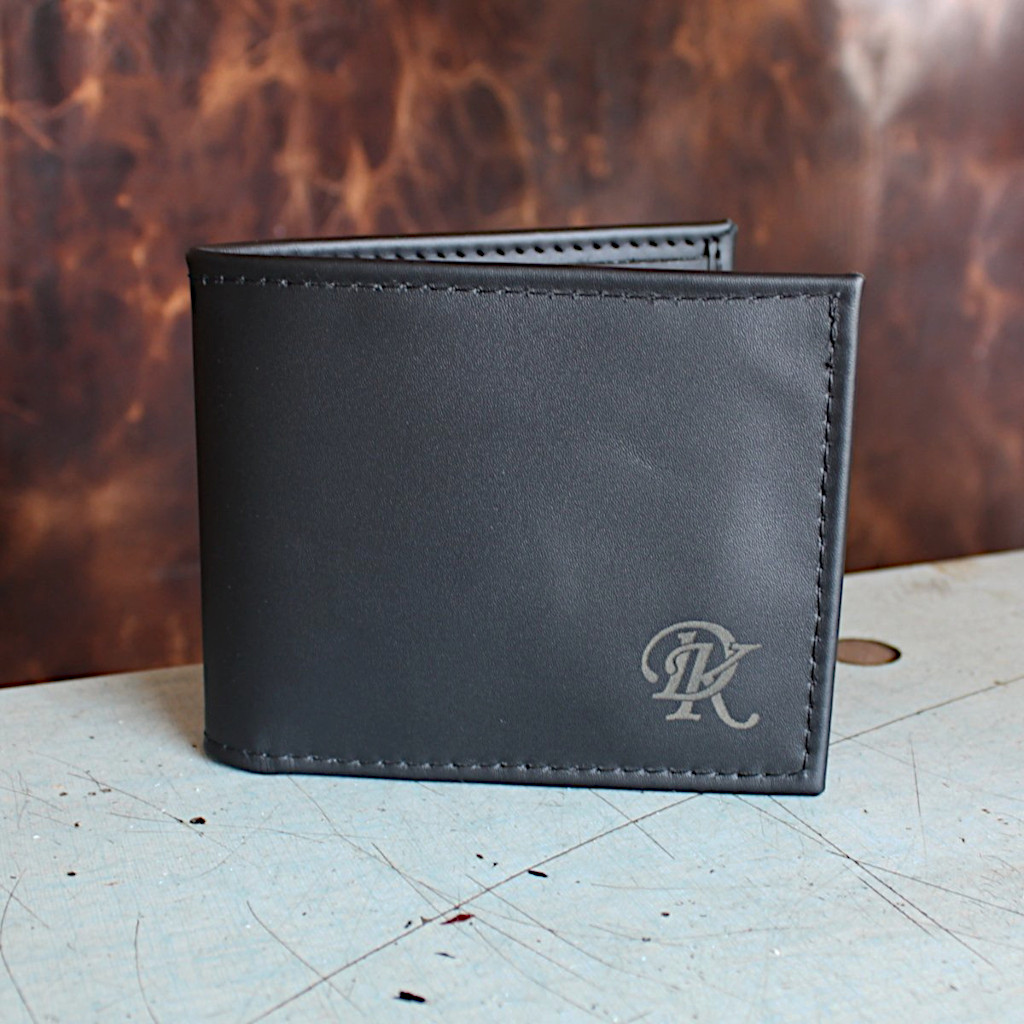 handmade leather wallet black