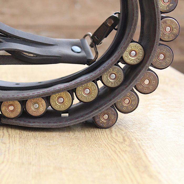 brown leather cartridge belt loop