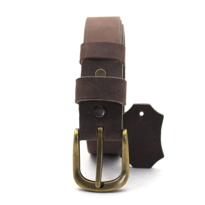 Women's Leather Belt with Vintage Effect