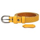 womensyellowleatherbeltside