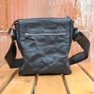 Crushed Leather Messenger Bag Back