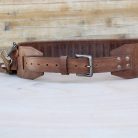 Handmade Crazy Horse Leather Cartridge Belt 12GA, 16GA & 20GA Shells back