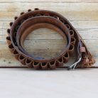 Handmade Crazy Horse Leather Cartridge Belt 12GA, 16GA & 20GA Shells side