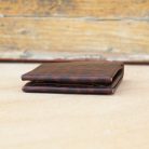 Burgundy & Black Croc-Embossed Leather Shoulder Bag & Wallet Set 6