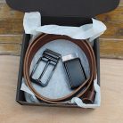Elegant two buckle leather belt