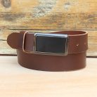 Elegant two buckle leather belt 2