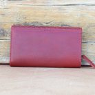 Handcrafted Dark Red Leather Clutch Wallet 5