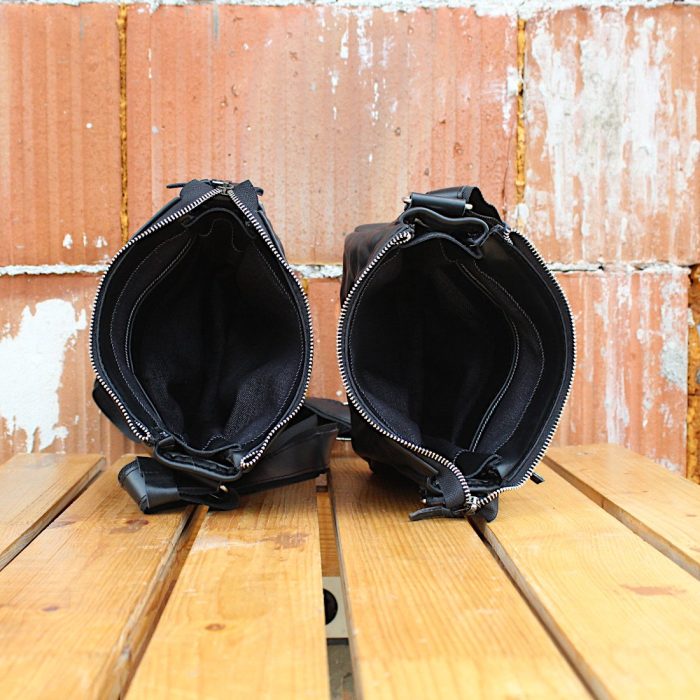 Handmade Full-Grain Leather Crushed Effect Shoulder Bag Set 1