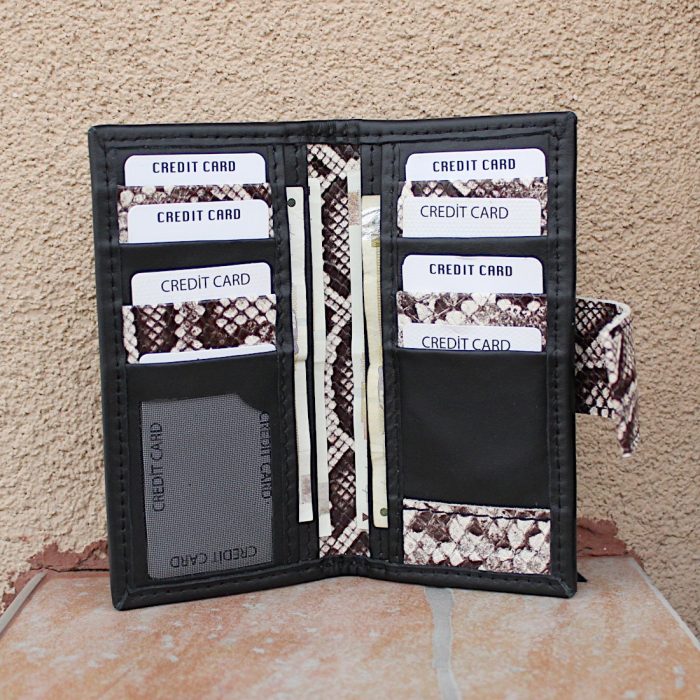 Black & Python Leather Notebook Wallet 1