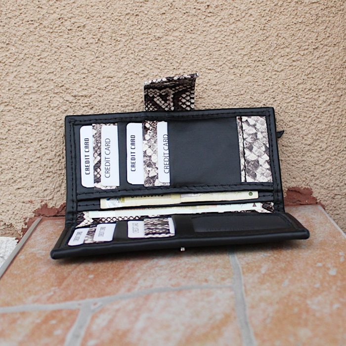 Black & Python Leather Notebook Wallet 2