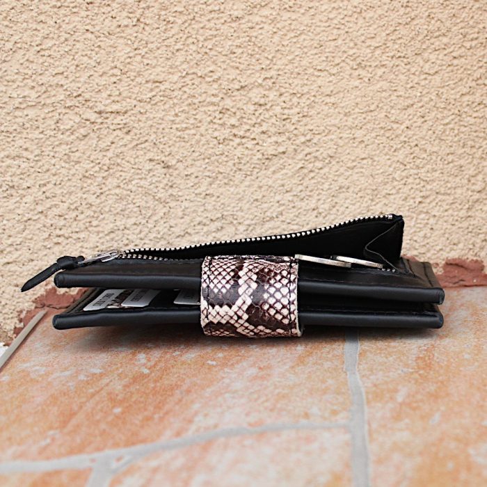 Black & Python Leather Notebook Wallet 5
