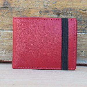 Red & Black Men’s Leather Wallet