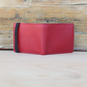 Red & Black Men’s Leather Wallet 1
