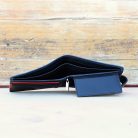 Tricolor Leather Wallet – Blue/Red/Black 3