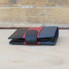 Tricolor Leather Wallet – Blue/Red/Black 4