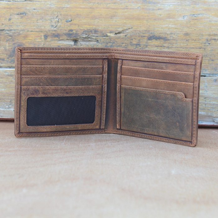 Vintage Crushed Leather Cardholder 2
