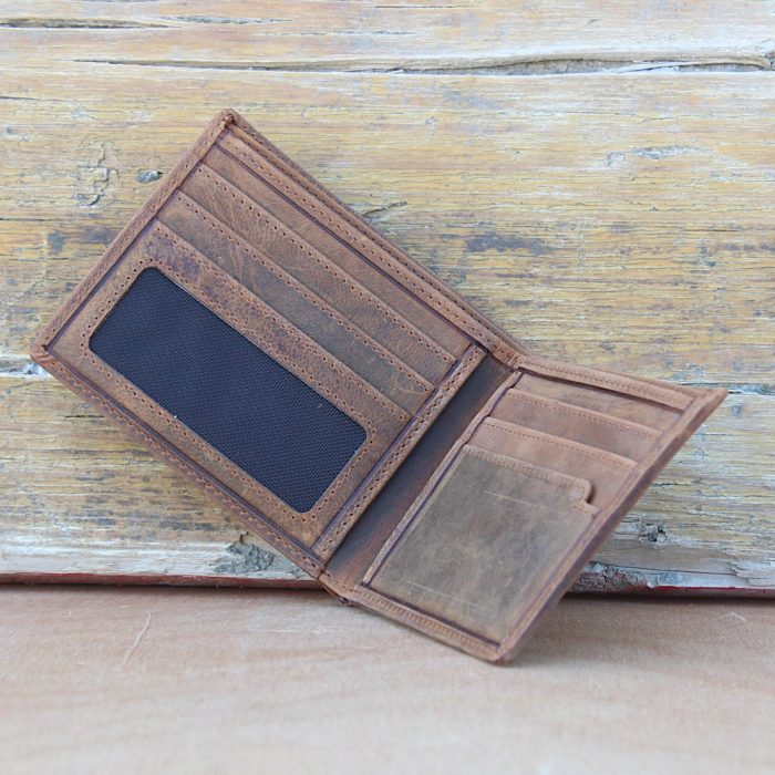 Vintage Crushed Leather Cardholder 4