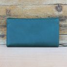 Dark Green Leather Clutch Wallet 1