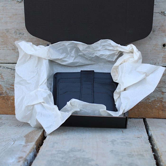 Luxury Black Leather Card Holder