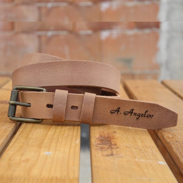 Engraved Leather Belt – First Initial & Last Name 1