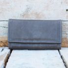 Gray Handmade Women’s Leather Wallet