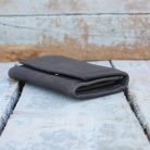 Gray Handmade Women's Leather Wallet 2
