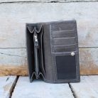 Gray Handmade Women's Leather Wallet 3