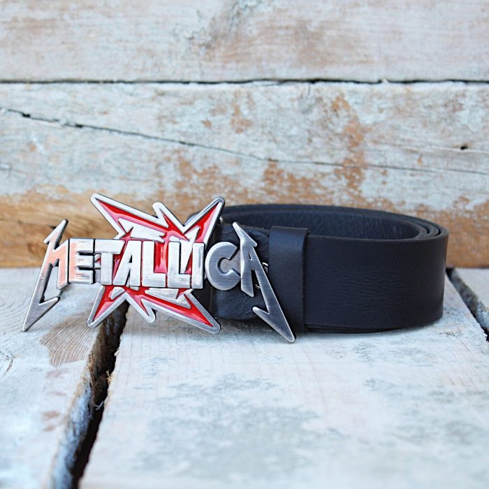 Leather Belt with Metallica Buckle 1