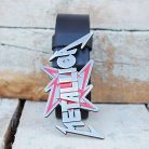 Leather Belt with Metallica Buckle