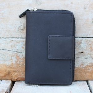 men's luxury black leather wallet
