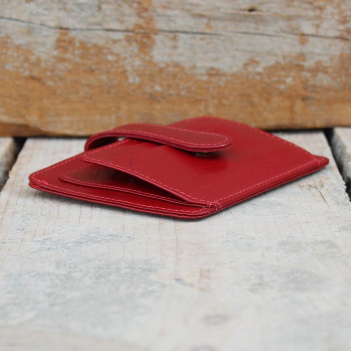 Red Leather Card Holder for Men & Women 4