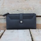 Black Breast Pocket Leather Wallet