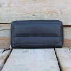 Black Women’s Leather Wallet with Zipper All Around