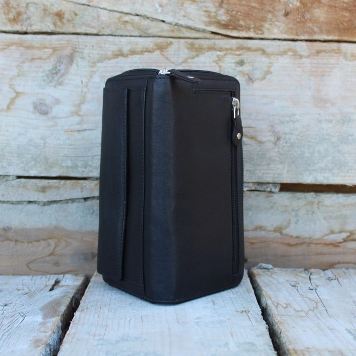 Black Women’s Leather Wallet with Zipper All Around 4
