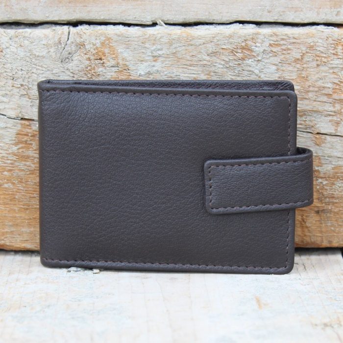 Brown Leather Horizontal Card Holder