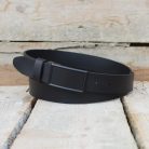 Elegant Men's Black Leather Belt 3