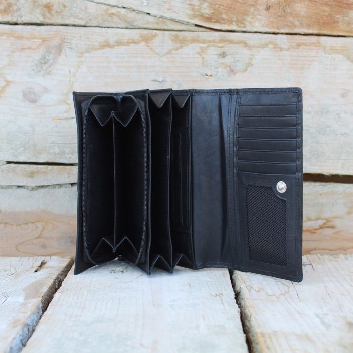 Luxury Women's Black Leather Wallet 4