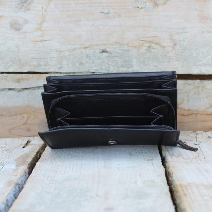 Luxury Women's Black Leather Wallet 5