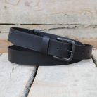 Classic Men's Black Leather Belt 3
