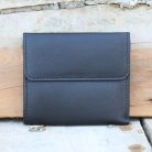 Slim Women's Black Leather Wallet 1