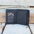 Slim Women's Black Leather Wallet
