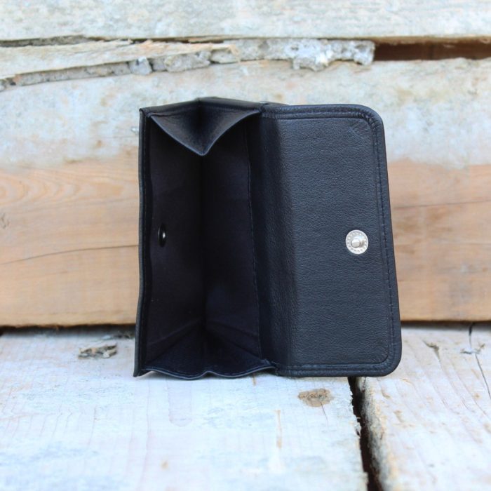 Slim Women's Black Leather Wallet 5