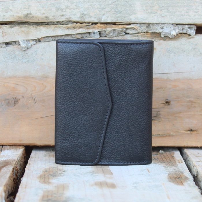 Small Women's Black Leather Wallet 1