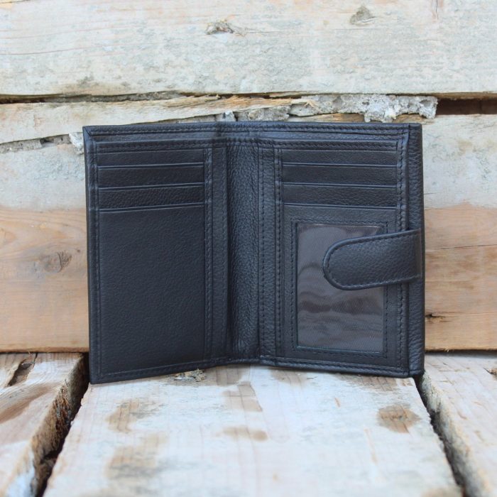 Small Women's Black Leather Wallet 2