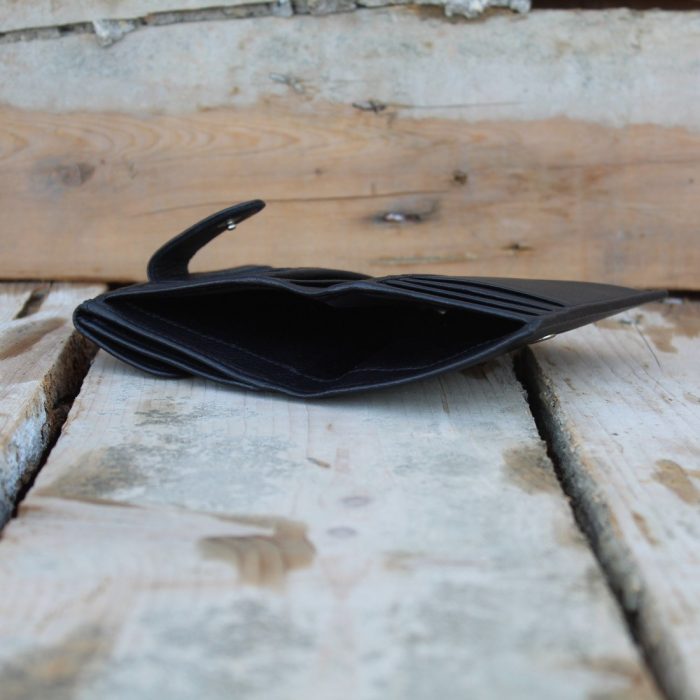 Small Women's Black Leather Wallet 5