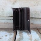 Brown Women's Leather Wallet with Snap Closure 4