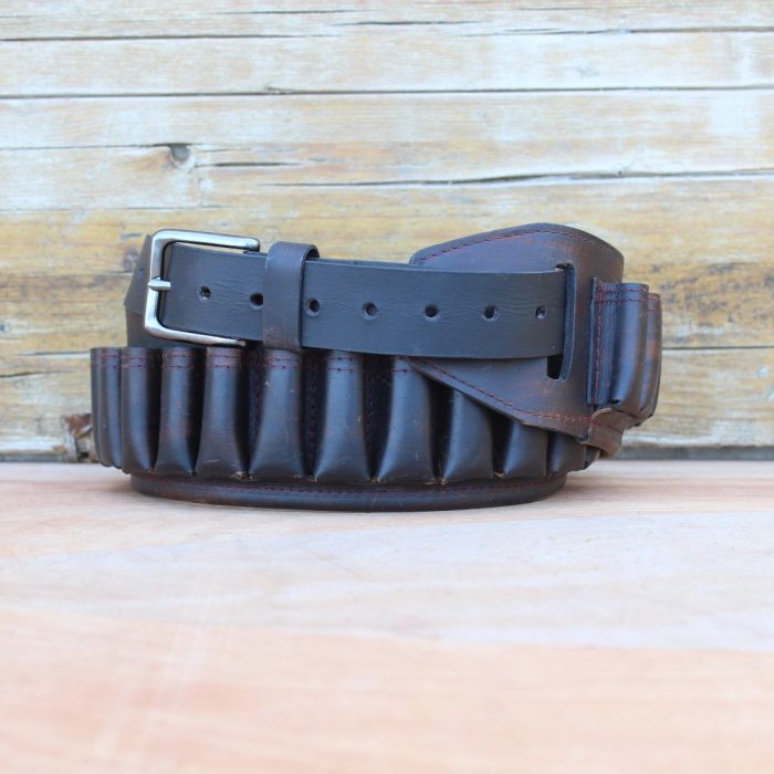 Leather Cartridge Belt and Ammo Pouch Matching Set 2
