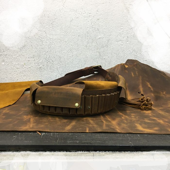 Flap-Closure Leather Cartridge Belt 2