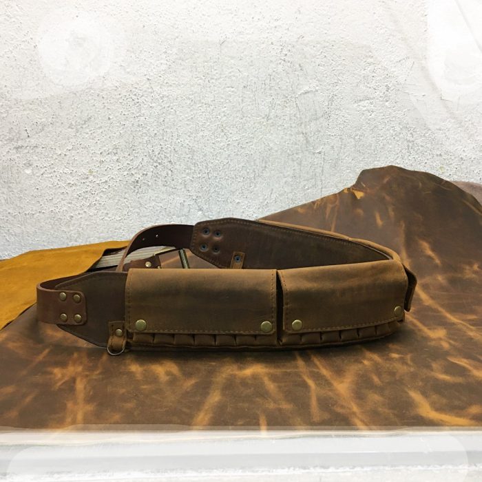 Flap-Closure Leather Cartridge Belt 4