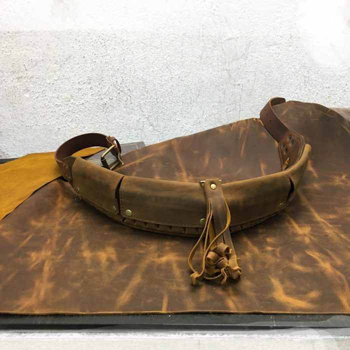 Flap-Closure Leather Cartridge Belt 5